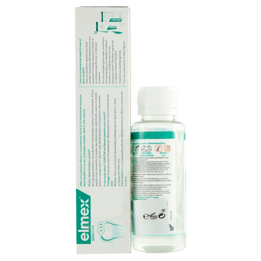 elmex Sensitive kit dentifricio 75ml e collutorio 100 ml